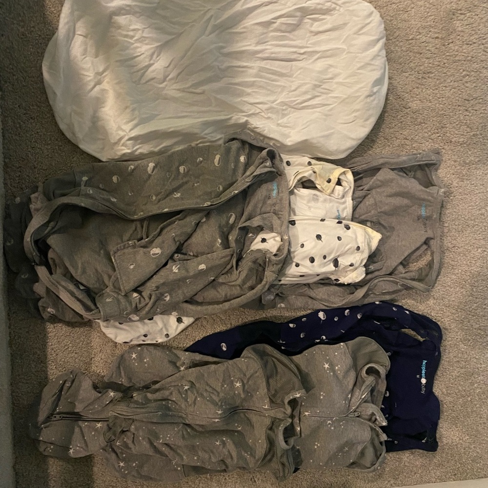 Snoo bundle Cozy Baby Sleep Sacks in Gray and Blue